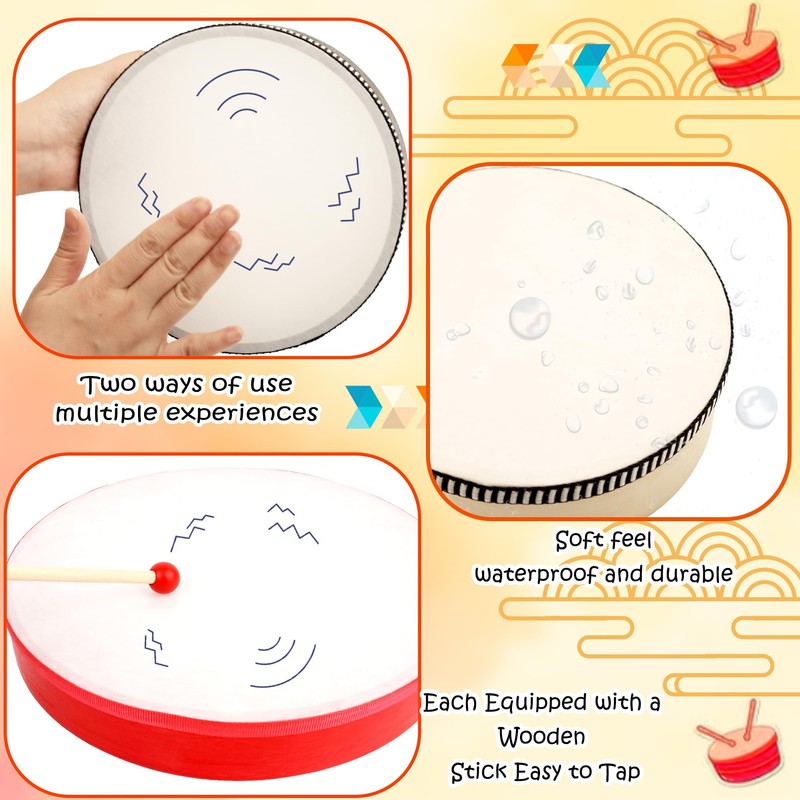 15 Set Hand Drums 12 Inch 10 Inch 8 Inch