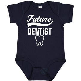 inktastic Future Dentist Kids Tooth Baby Bodysuit Newborn Navy Blue 2cccb