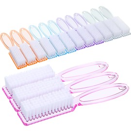 Patelai 15 Pieces Nail Brush Handle Grip for Cleaning Fingernails Toes Scrub Manicure Pedicure(Fresh Colors)