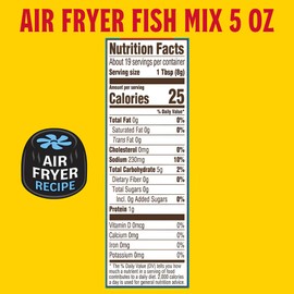 Louisiana Fish Fry, Air Fry Fish Coating Mix, 5 oz (Pack of 6)