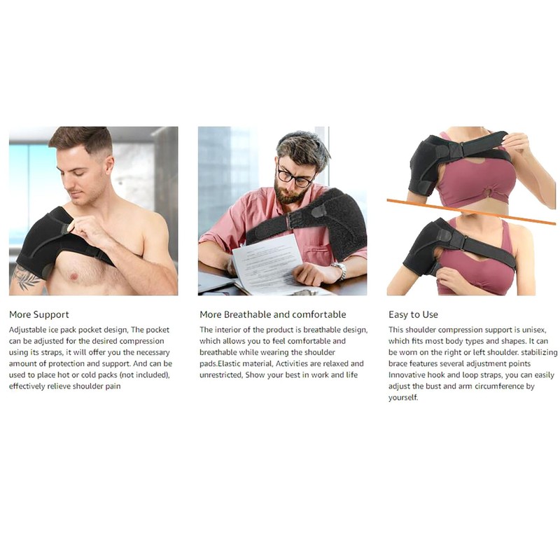 YIKANGHENG Shoulder Brace, Adjustable Large Size Shoulder Support for Men