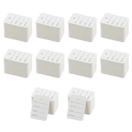 Pack of 1000 Small Price Labels, Price Tags for Clothes, Price Tag Labels, 3.2 x 5 cm Hanging Labels Marking, Jewellery Labels for Hanging, White Pendant