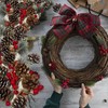 108PCS Christmas Wreath Making Decoration Artificial Pine Cone Berry Set