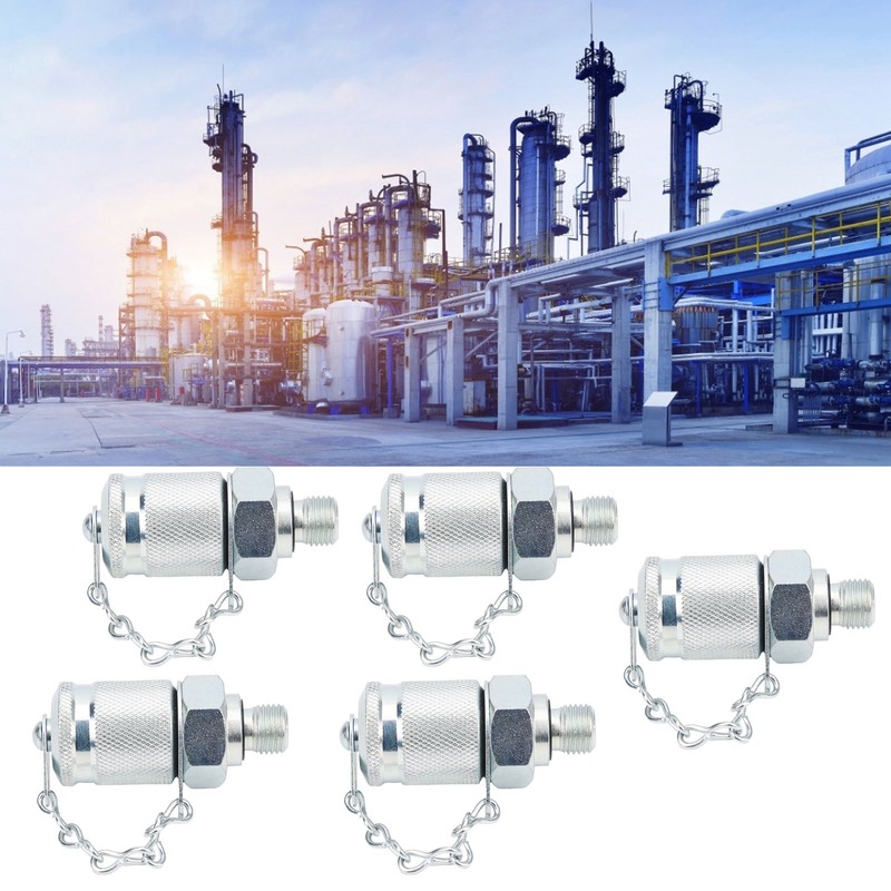 5Pcs Hydraulic Testing Adapter Thread Test Coupling Connectors Pressure Measuring