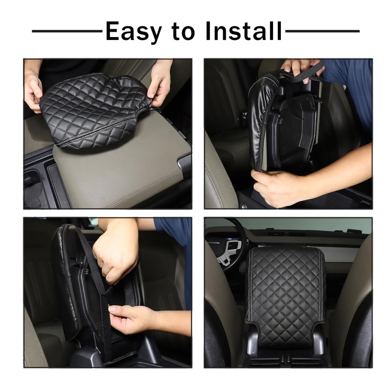 HIRUFAIT Center Console Armrest Cover Compatible with Land Rover Defender