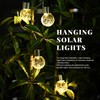 SOLPEX Hanging Solar Lights Outdoor, 8 Pack Decorative Cracked Glass