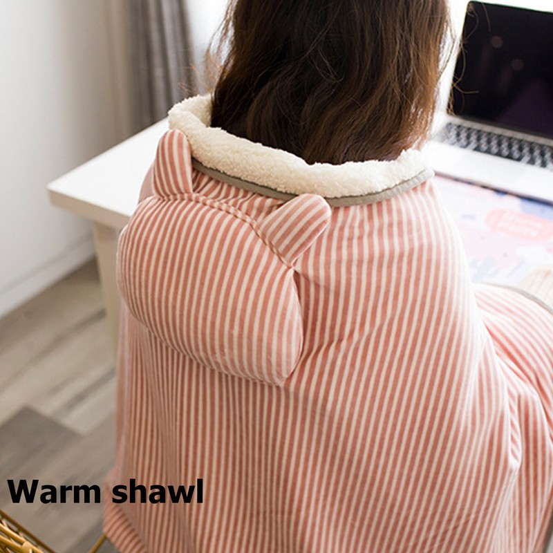 USB Heated Blanket Pink 5V High Safety Soft Polyester Fiber