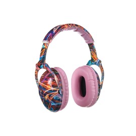 Noise Cancelling Headphones for Kids,NRR 25dB Hearing Ear Protection,Headphone for Autistic Kids,Adjustable Autism Sensory Kids Ear Muffs for Concert,Firework,Airplane,Sound Proof(Pink Firework)