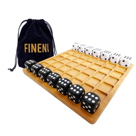FINENI Dice Battle Board Game Set, Durable Wooden Coffee Table Games for Adults, 2 Player Best Bar Boardgame for Adult, Indoor Tabletop Game & 2 Players Wood Table Top Games (Natural (for 2))