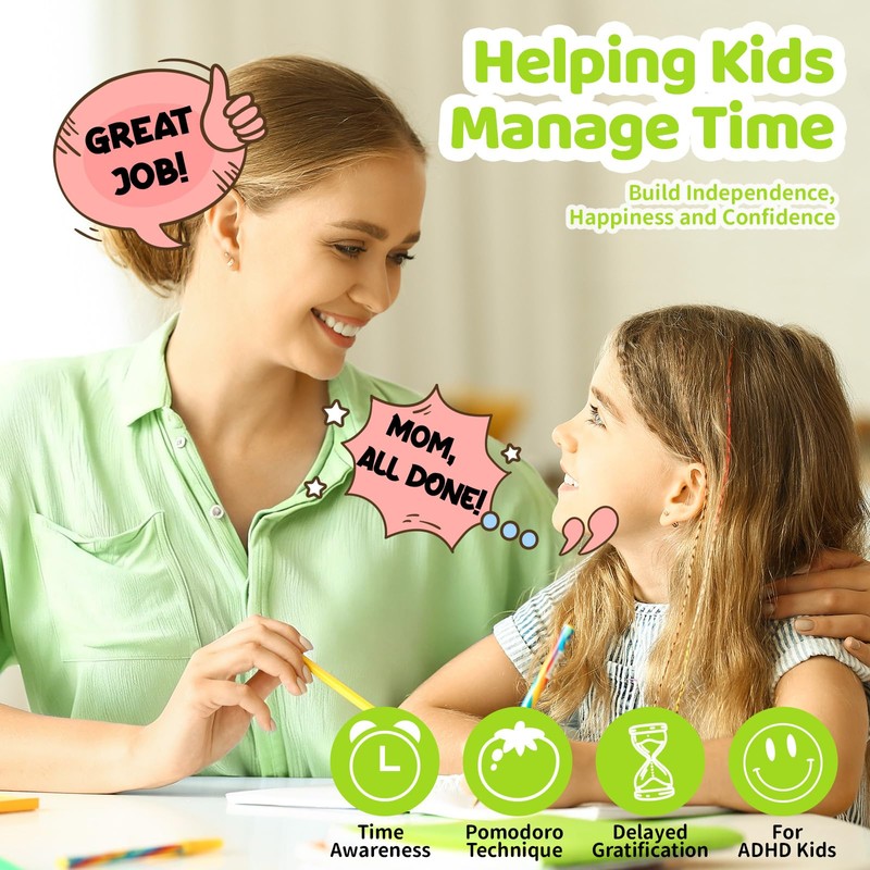 Owl Visual Timer for Kids 99 Min Visual Countdown Time