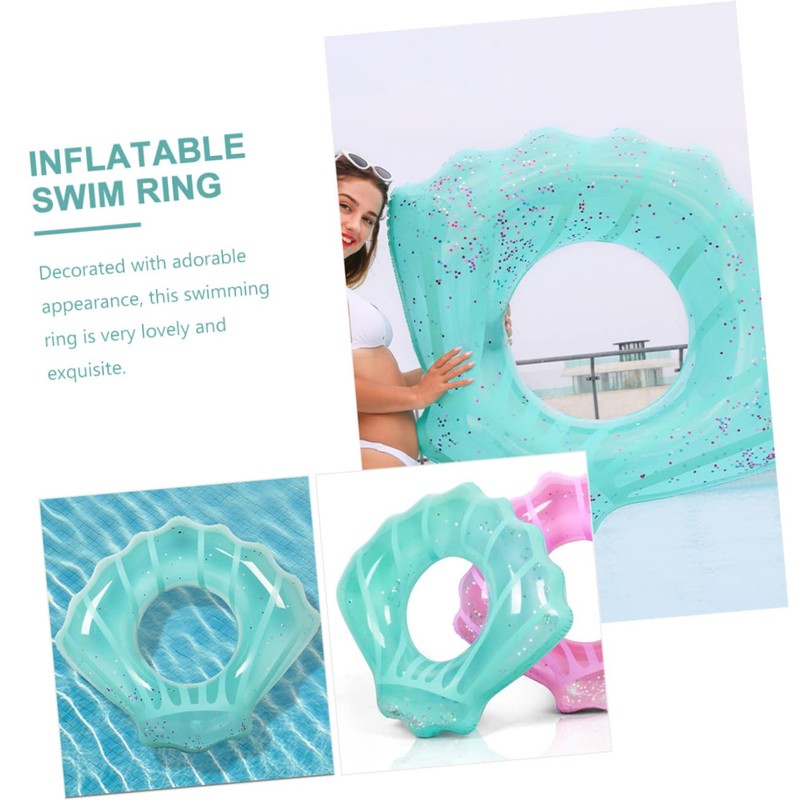 WHAMVOX Inflatable Pool Float Thickened Adult Swimming Glitter Design for