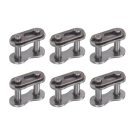 sourcing map 6Pcs #40 Chain Master Connector Link Roller, 1/2" Pitch Carbon Steel, Standard Connecting Split Links for 08A Chain