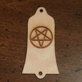 Unbranded GUITAR TRUSS ROD COVER - Wood Burned - Fits GIBSON USA - PENTAGRAM 666
