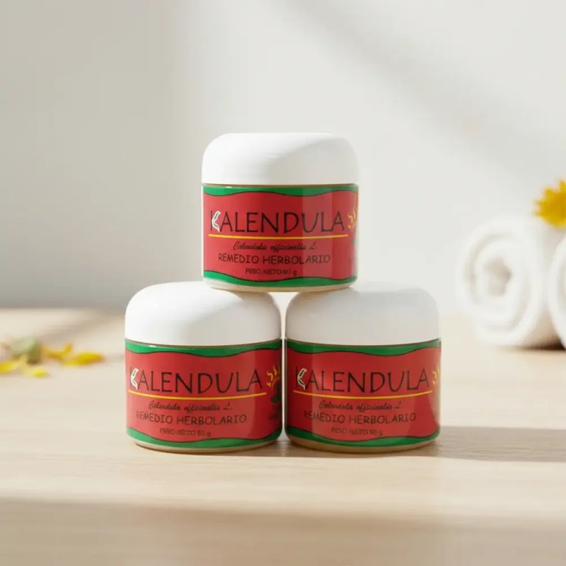 Pomada Natural De Caléndula Altamente Concentrada 60g 3 Pack