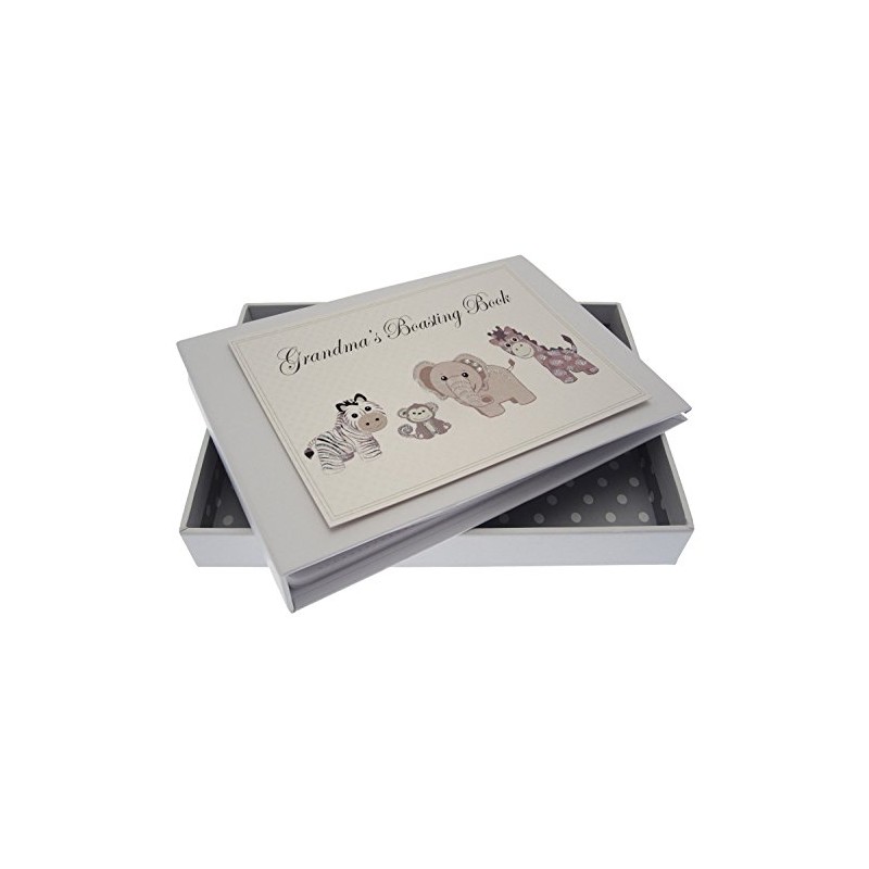 White Cotton Cards Grandma's Boasting Book Silver Toys Tiny Album