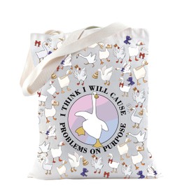 TSOTMO Goose Game Merch Tragetasche, Geschenk für Gamer, Anarchisten, Baseballschläger, Gänseliebhaber, Geschenk, Zweckmäßige Tragetasche, medium