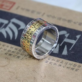 Stress Relief Spinning Ring Calendar Ring,Gold and Stainless Steel Plated, Master Soothsayer (10)