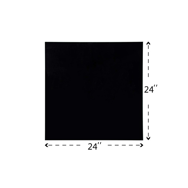Black Plexiglass Sheet - 1/4" Thick Cast (24" x 24")