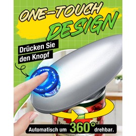 Dosenöffner Elektrisch, Elektrischer Dosenöffner Hilft Ältere Menschen Arthritis-Patienten und Köche Flach und Leichtgängig One-Touch-Öffner, Dosenöffner für alle Größen von Runden Blechdosen