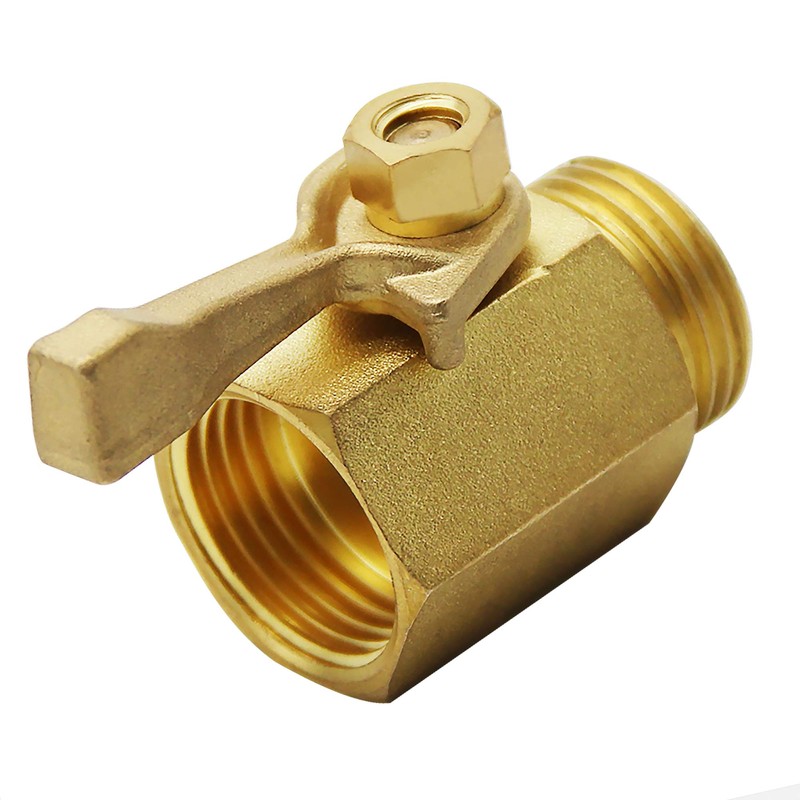 Lifynste Heavy Duty Brass Garden Hose Shut Off Valve, 3/4