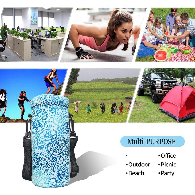 AUPET Water Bottle Bag Carrier,24oz/32oz Insulated Neoprene bottle Sling Holder