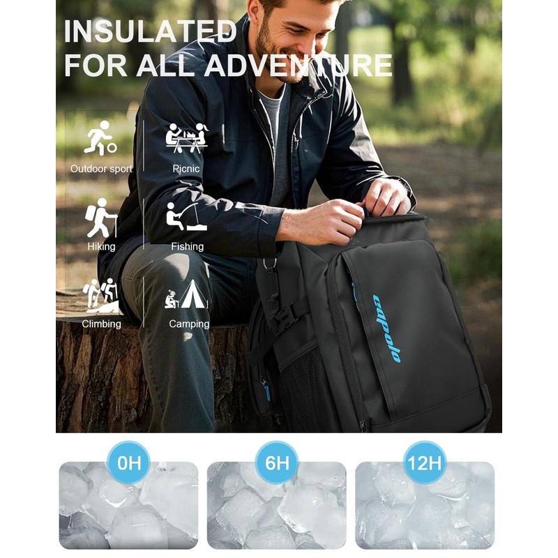 Capolo Cooler Backpack Insulated Waterproof for Women Men, Leak Proof