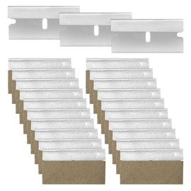 GYSRXS Razor Blades Pack of 100 Ceramic Hob Scraper Replacement Blades Stainless Steel Hob Scraper Blades for Glass Ceramic Car Label Remover, 4 x 1.9 cm