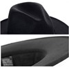 Bamboopack Unisex Classic Black Wool Fedora Hat Wool Blend Panama