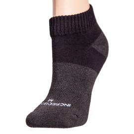 Incrediwear Calcetines activos de corte bajo, negro, grandes, 0.01 libras