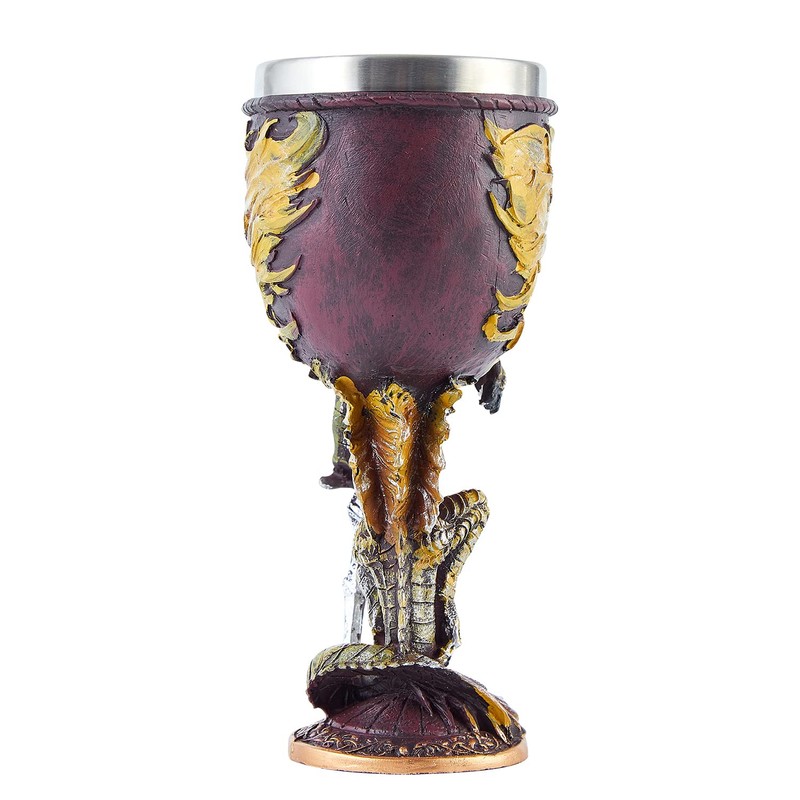 OTARTUDE Medieval Flame and Dragon Goblet Stainless Steel 210ml (Flame
