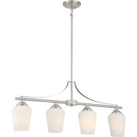 Minka Lavery 4924-84 Shyloh Pendant, 4-Light 240 Total Watts, Brushed Nickel