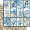 GRAPHIC 45 *OCEAN BLUE* 8" x 8" PAD NAUTICAL SEASHELLS