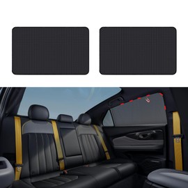 HIAHXC 2Pcs Car Window Shades Magnetic Car Sun Shade Stretchable Car Sun Shades for Side Windows Universal Mesh Car Sun Shade for Passengers(Rear)