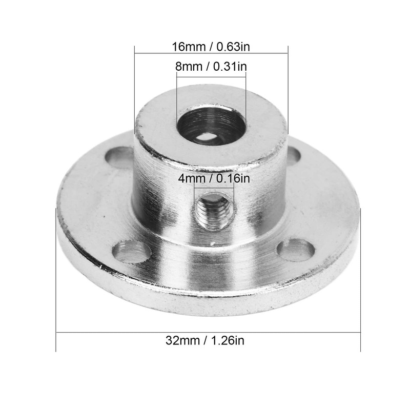 5 Uds 8mm ID Hardware Eje Acoplador Brida Conector de