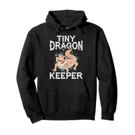 Tiny Dragon Keeper Leopard Gecko Lover Lizard Reptile Pullover Hoodie