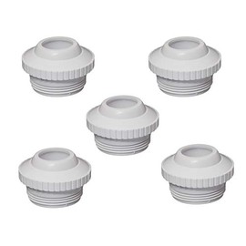 PoolSupplyTown Pool Spa 1" Opening Hydrostream Return Jet Fitting with 1-1/2" Inch MIP Thread Replace Hayward SP1419E (5 Pack)