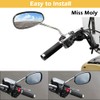 10mm Motorcycle Mirrors, Chrome M10 Rearview Mirrors for Shadow VTX
