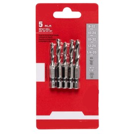 OKiio 48-89-4874 Fits for Milwaukee SAE Impact Drill and Tap Bit Set - 5 PC