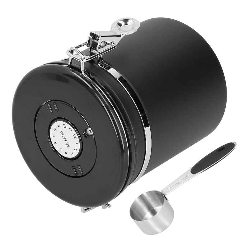 1.5L 304 Stainless Steel Coffee Beans Tea Canister Sealed Food