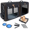 Lekereise 2-in-1 Cat Travel Carrier with Litter Box, (17.7" x2)