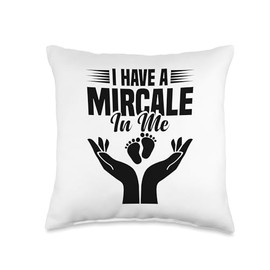 IVF Essentials Infertility Awareness IVF Baby IVF Strong Throw Pillow