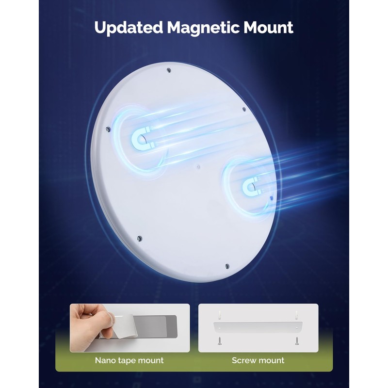 Aggforbl Battery Powered Ceiling Light with Remote, 7.48" Rechargeable Shower