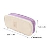 Large Pen Bag Simple Style Canvas Mesh Pockets Pen Slots