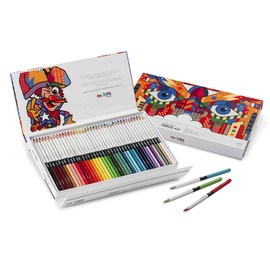 Carioca Plus I Wooden Colouring Pencils 4.0 with Highly Pigmented Soft Coarse Lead I Hard Case I Pack of 40