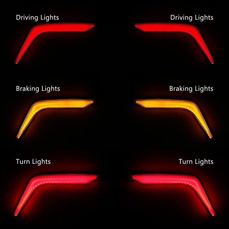 TCMT Rear Saddlebag Light Accents Clear Lens Fit For Honda