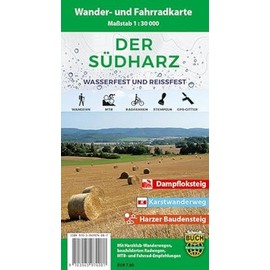 Der Südharz: Wasserfeste und Reißfeste Wander- und Fahrradkarte