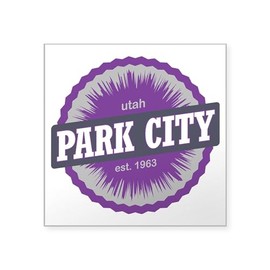 CafePress Park City Mountain Ski Reso Square Sticker 3 X 3 Square Bumper Sticker Car Decal