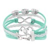 Hithop Leather Wrap Bracelets Girls Double Hearts Infinity Rope Wristband