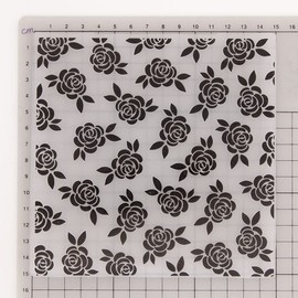arriettycraft 15cm x 15cm Plastic Embossing Folders Flower Rose Card Making Scrapbooking Paper Craft