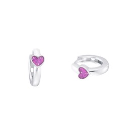 Prinzessin Lillifee Earrings 925 Sterling Silver Girls Children's Earrings, Heart, Comes in Jewellery Gift Box, Sterling Silver, No Gemstone